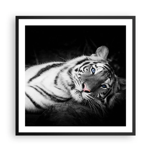 Plakat w czarnej ramie - Dzikość i spokój - 60x60 cm