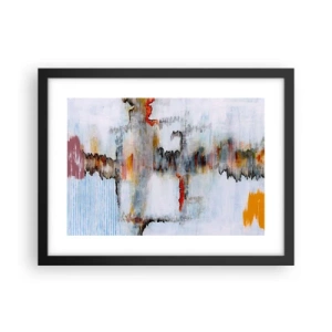 Plakat w czarnej ramie - Patykiem na wodzie - 40x30 cm