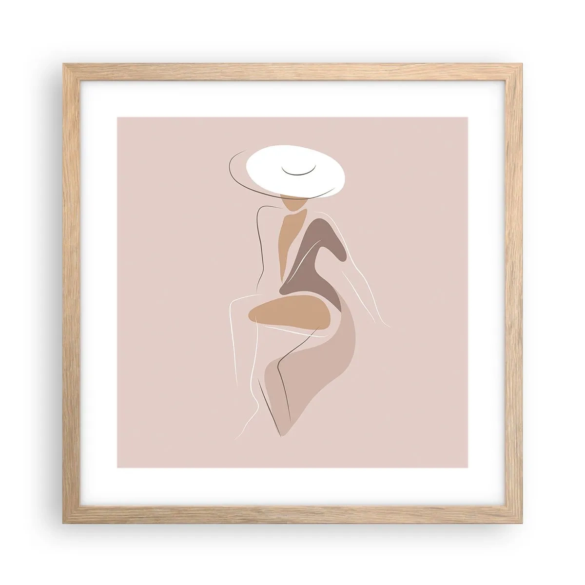 Plakat w ramie jasny dąb - Damą być - 40x40 cm