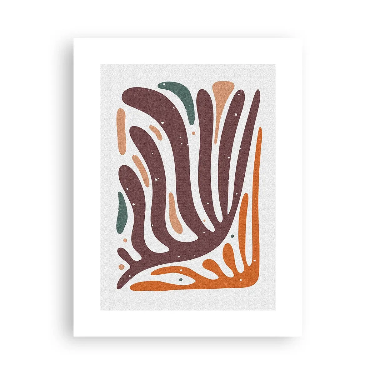 Plakat - Kompozycja organiczna promienista - 30x40 cm