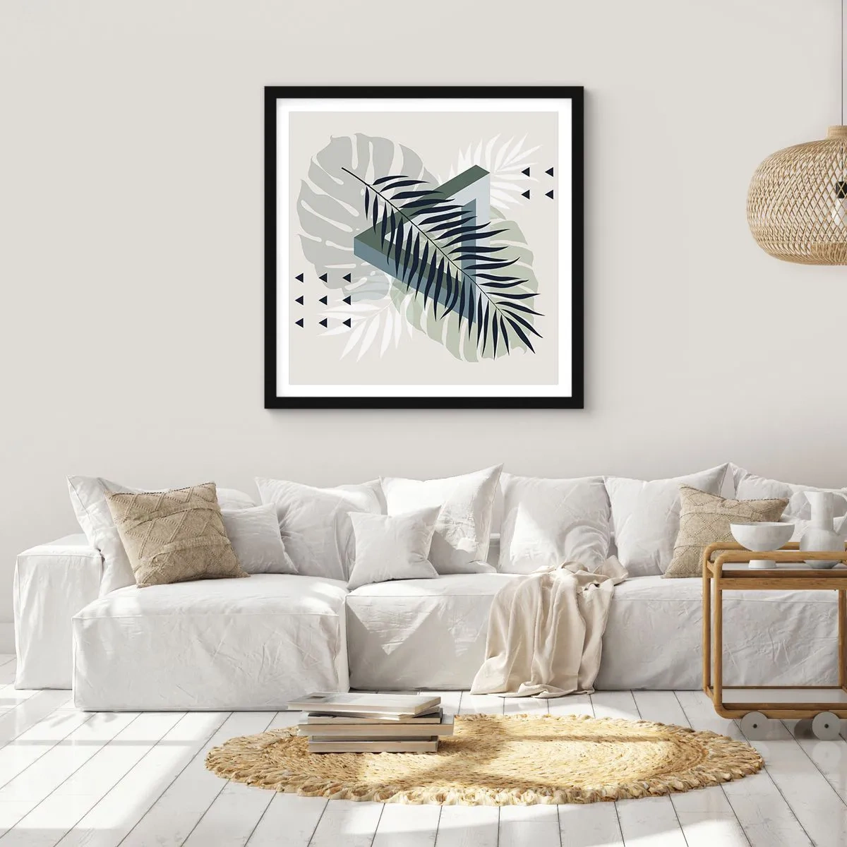 Plakat w czarnej ramie - Natura i geometria – dwa porządki? - 50x50 cm