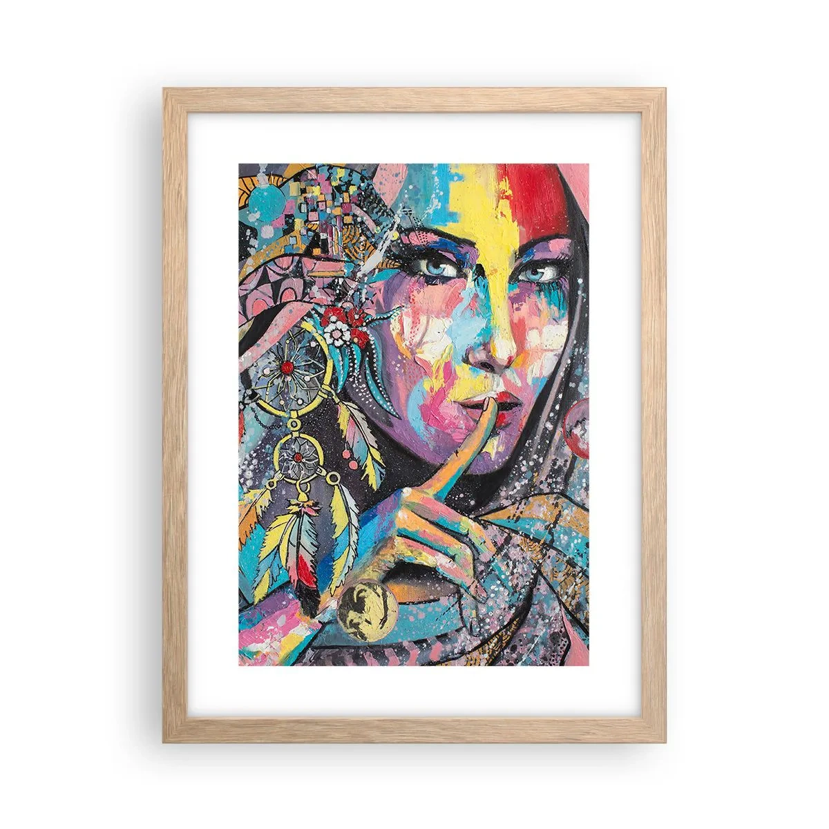 Plakat w ramie jasny dąb - Milcz, aż zrozumiesz - 30x40 cm