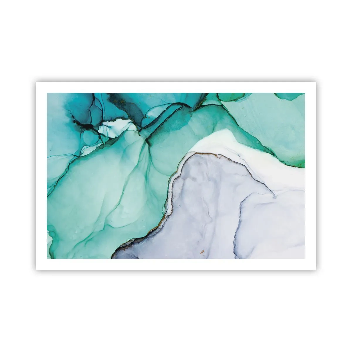 Plakat - Studium w turkusie - 91x61 cm