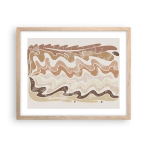 Plakat w ramie jasny dąb - Dobra energia – dobre emocje - 50x40 cm