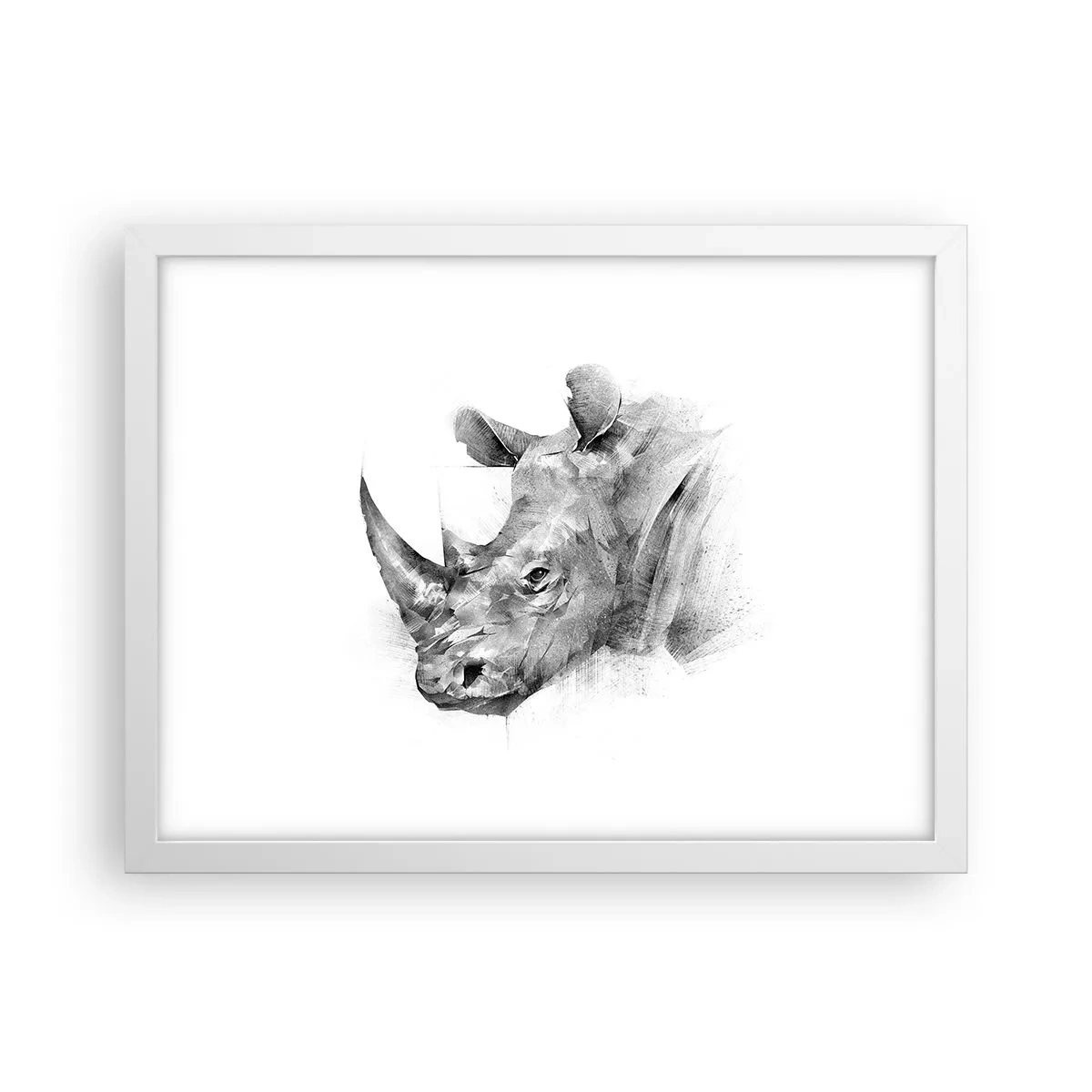 Plakat w białej ramie - Afrykański portret - 40x30 cm