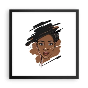 Plakat w czarnej ramie - Słodka jak czekolada - 40x40 cm