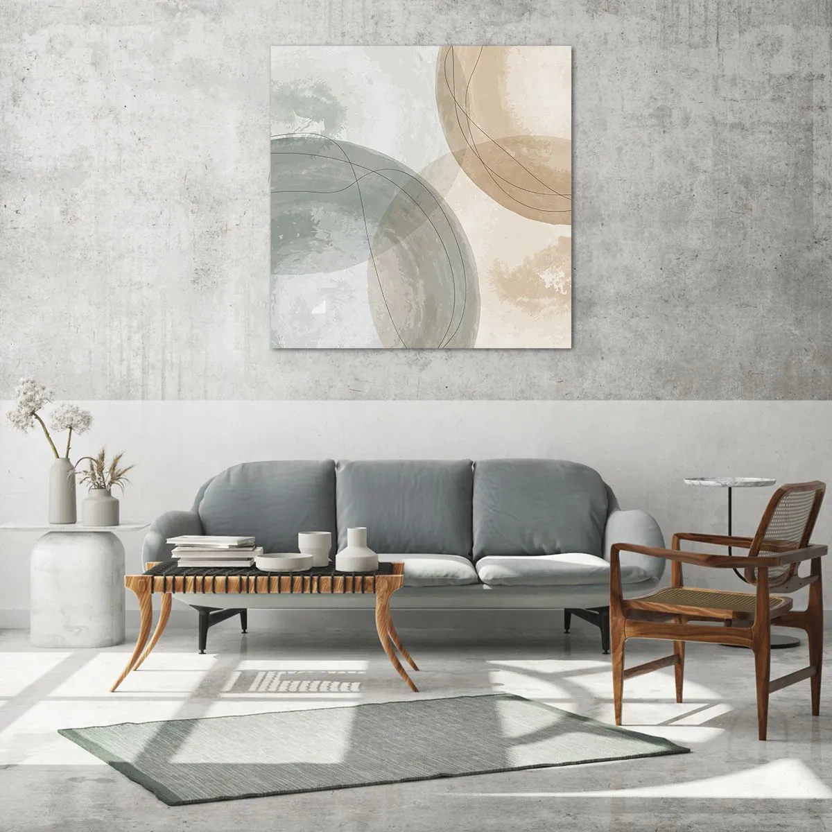 Obraz na szkle - Przenikanie światów - 70x70 cm