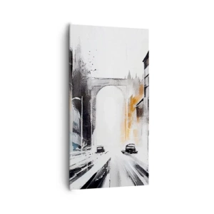 Obraz na płótnie - Studium miasta: architektura i ruch - 65x120 cm