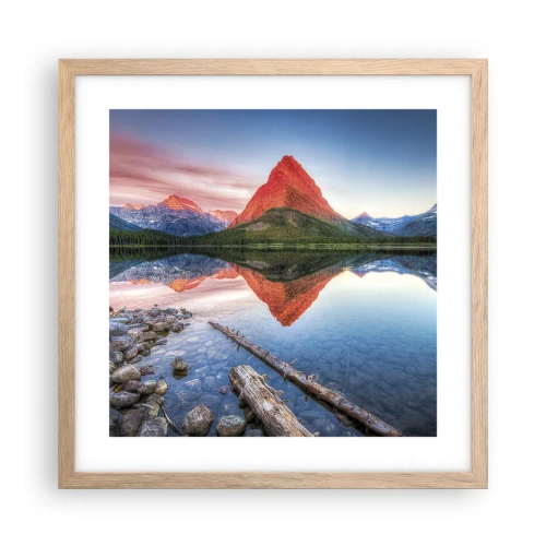 Plakat w ramie jasny dąb - Żar i chłód - 40x40 cm