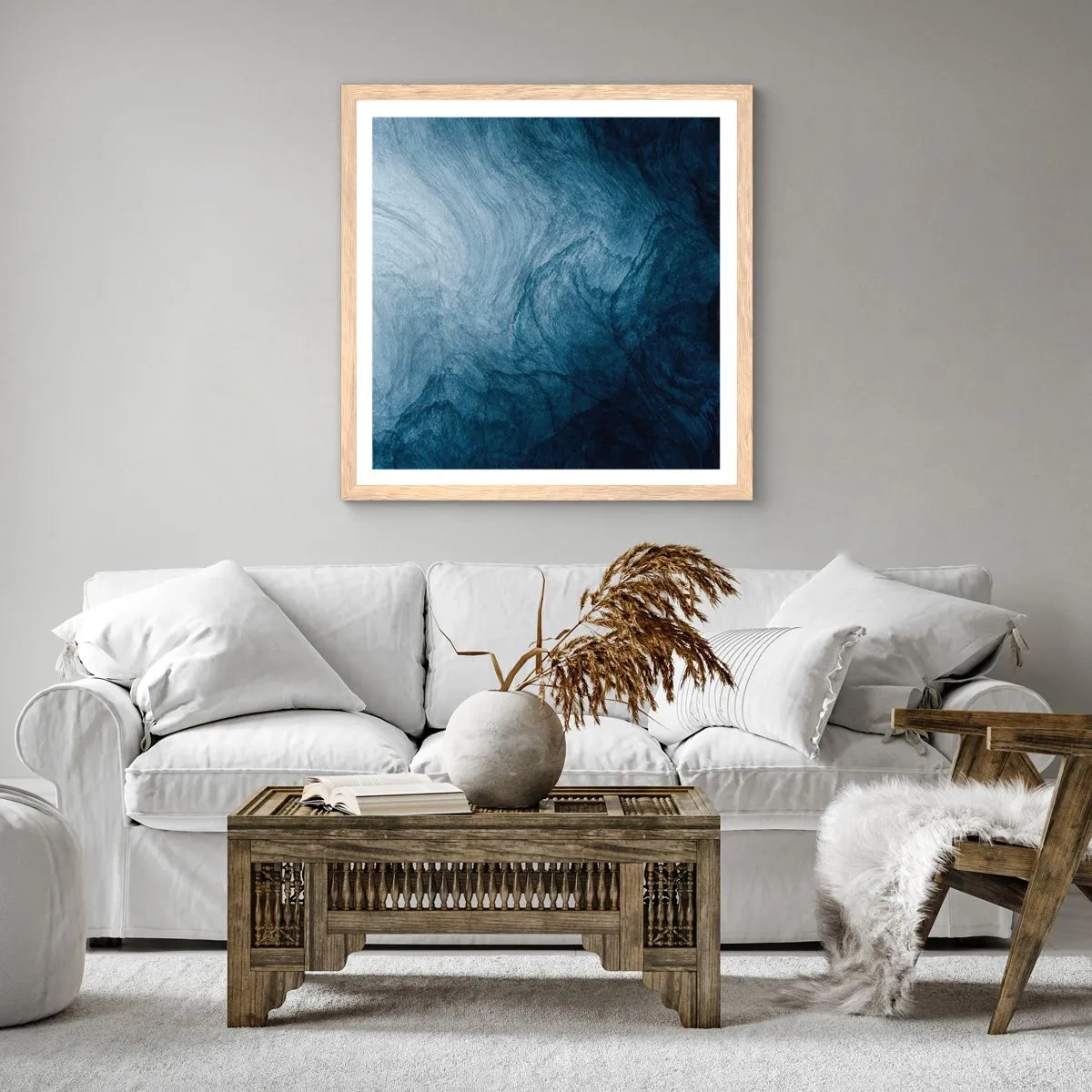 Plakat w ramie jasny dąb - W głąb sięgnąć - 50x50 cm