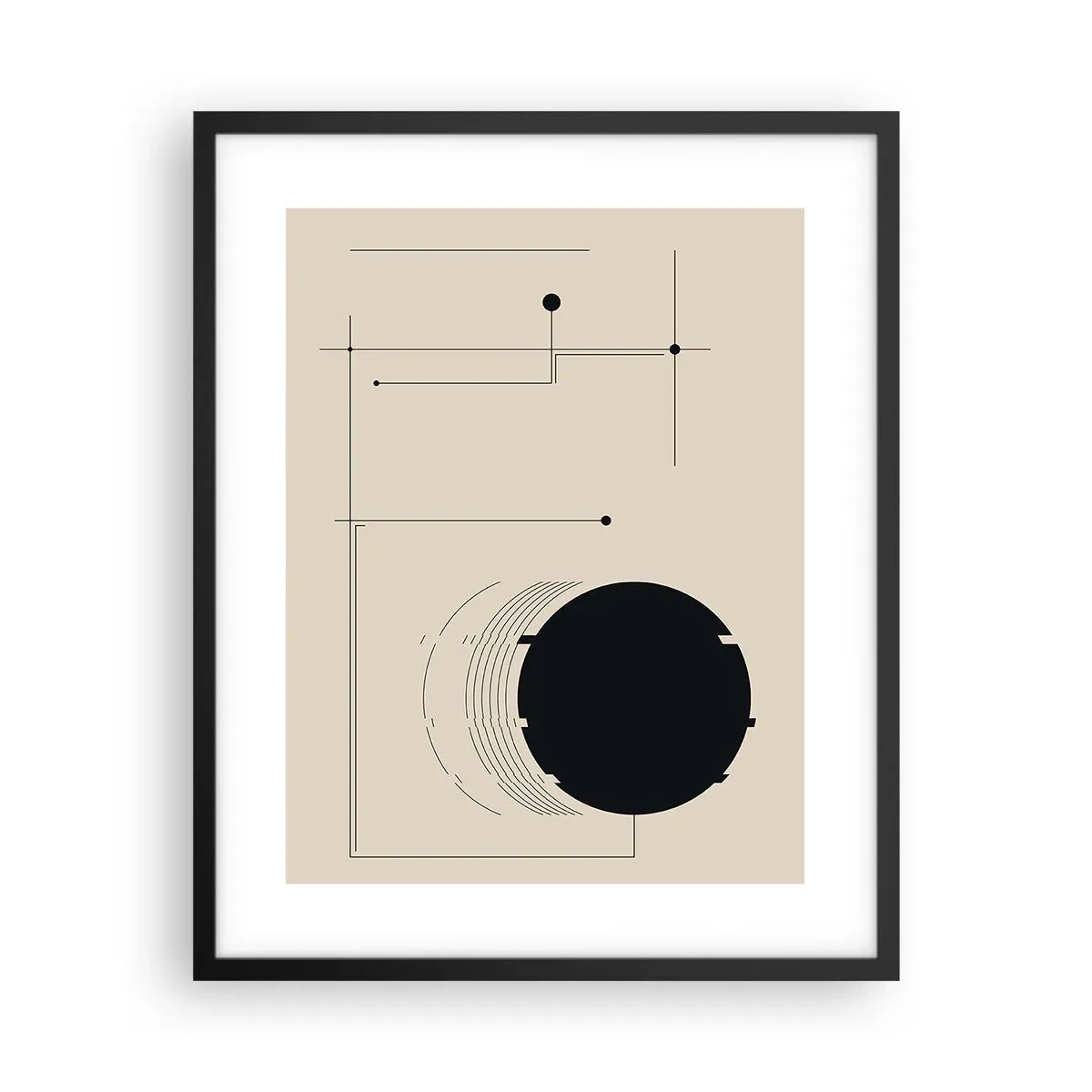 Plakat w czarnej ramie - Sprężysta i dynamiczna kompozycja - 40x50 cm