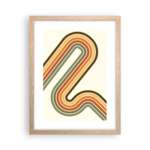 Plakat w ramie jasny dąb - Zygzakiem do celu - 30x40 cm