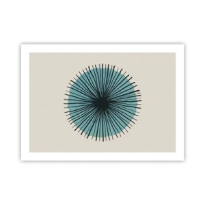 Plakat - Promieniście na błękicie - 70x50 cm