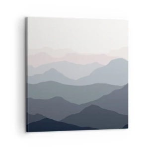 Obraz na płótnie - Fale gór - 60x60 cm