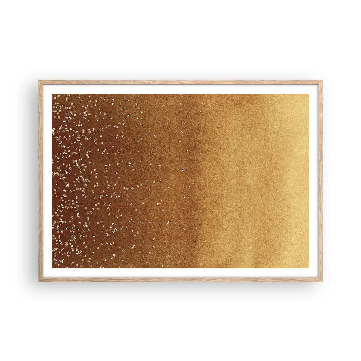 Plakat w ramie jasny dąb - Narodziny światła - 100x70 cm