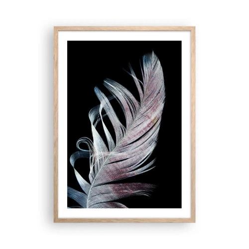 Plakat w ramie jasny dąb - Pomyśl o dotyku - 50x70 cm