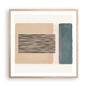 Plakat w ramie jasny dąb - Wszystko w porządku - 60x60 cm