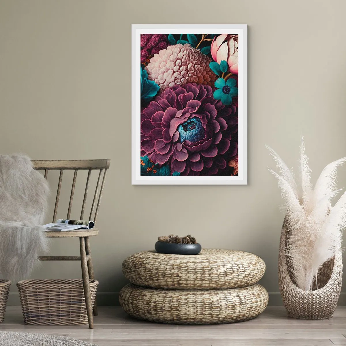 Plakat w białej ramie - Natura na bogato - 61x91 cm