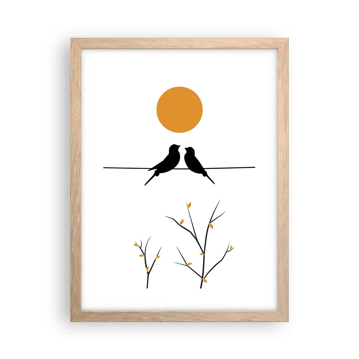 Plakat w ramie jasny dąb - Słowiczy wieczór - 30x40 cm