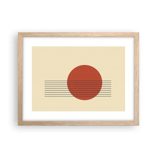 Plakat w ramie jasny dąb - W koło i dalej - 40x30 cm