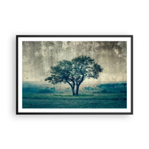 Plakat w czarnej ramie - Jabłoń na błękitnym błoniu? - 91x61 cm