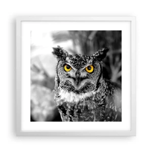 Plakat w białej ramie - Nic się nie ukryje - 40x40 cm