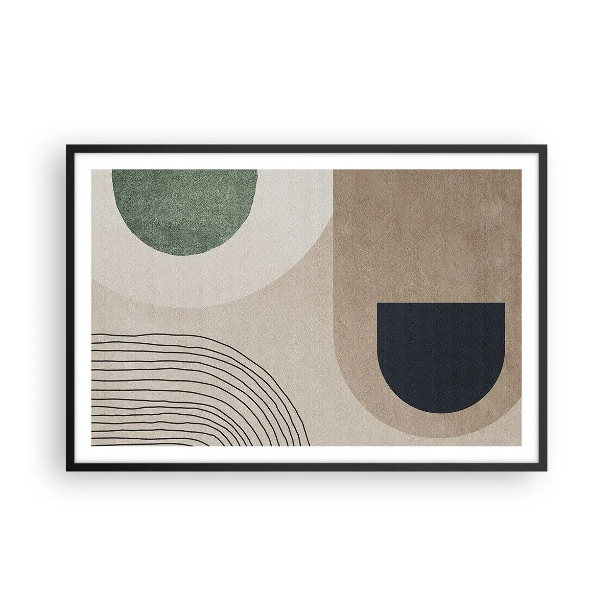 Plakat w czarnej ramie - Łagodność owalu - 91x61 cm