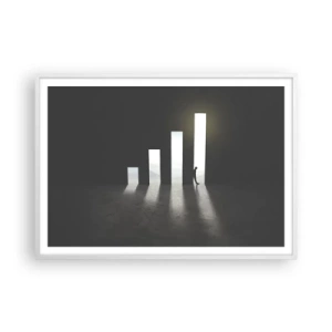 Plakat w białej ramie - Sukces – impresja - 100x70 cm
