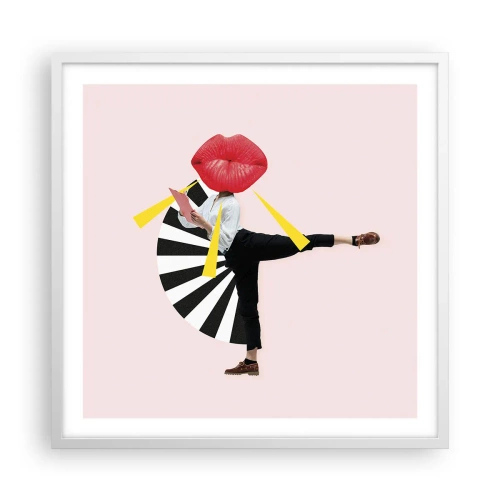 Plakat w białej ramie - Surrealistyczny pop-art - 60x60 cm