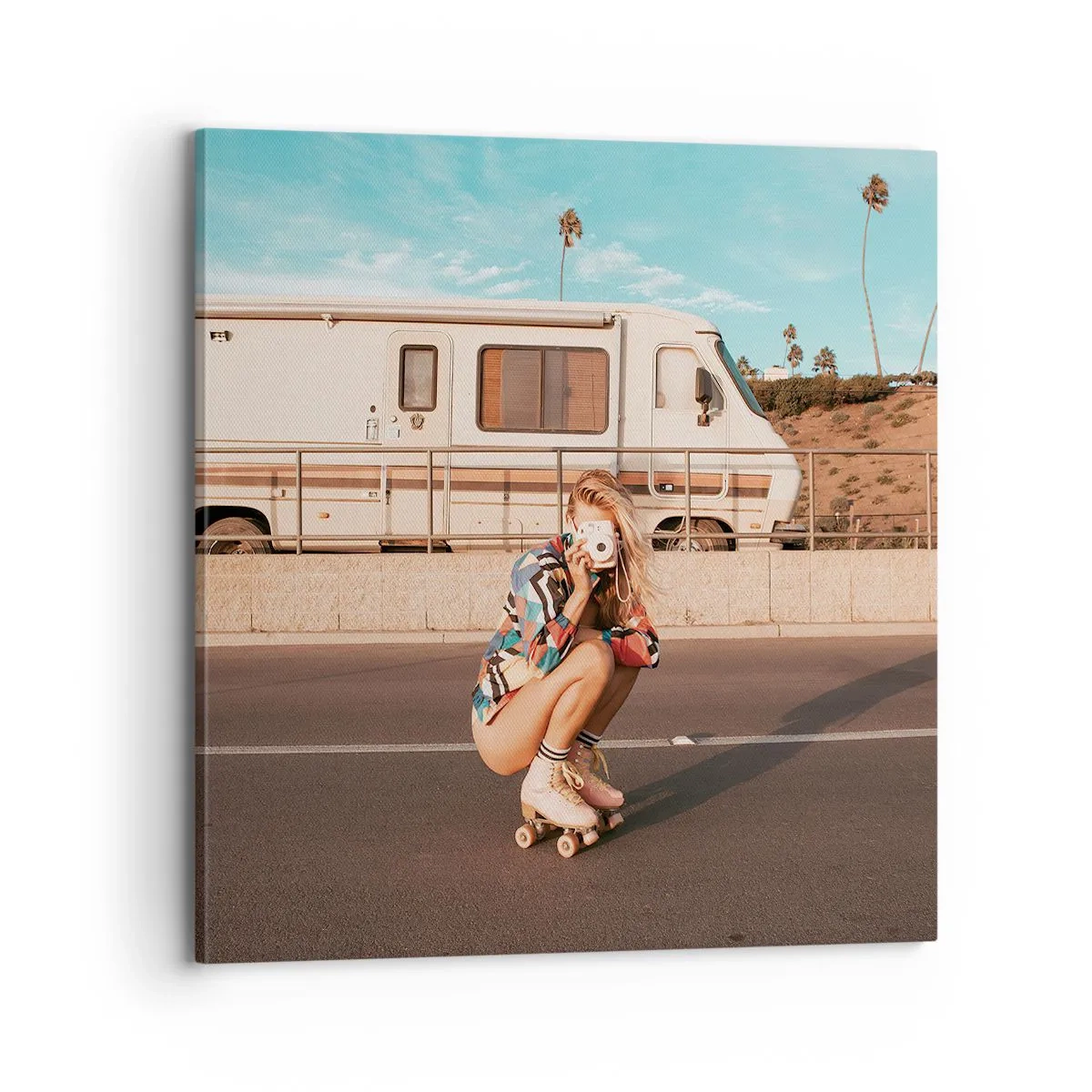 Obraz na płótnie - Uśmiech, proszę! - 70x70 cm