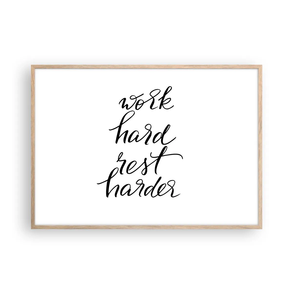 Plakat w ramie jasny dąb - Życiowa równowaga - 100x70 cm