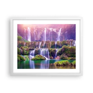 Plakat w białej ramie - Schody do nieba - 50x40 cm