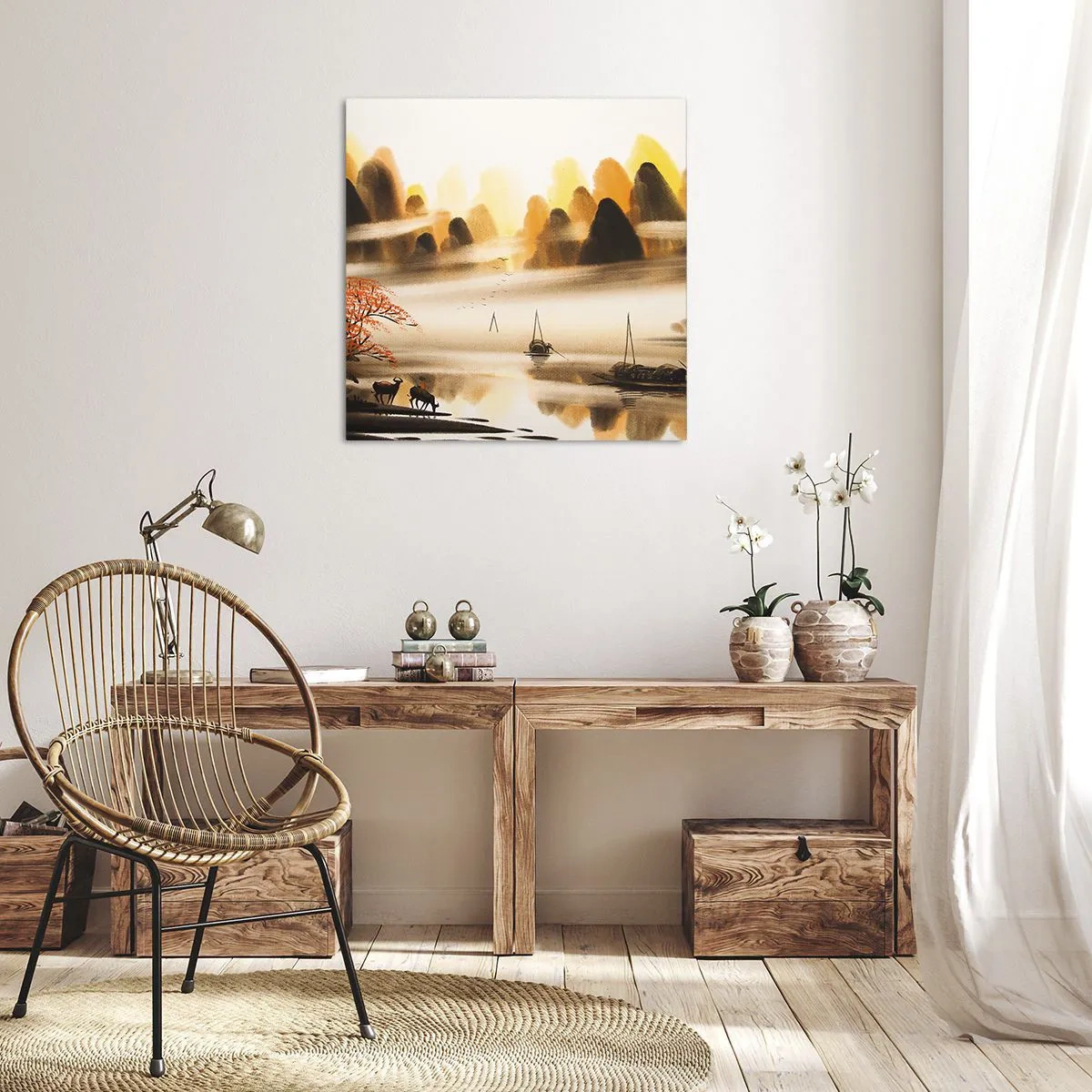 Obraz na płótnie - Dalej niż na Dalekim Wschodzie - 70x70 cm