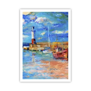 Plakat - Popołudnie w tęczowej zatoce - 70x100 cm