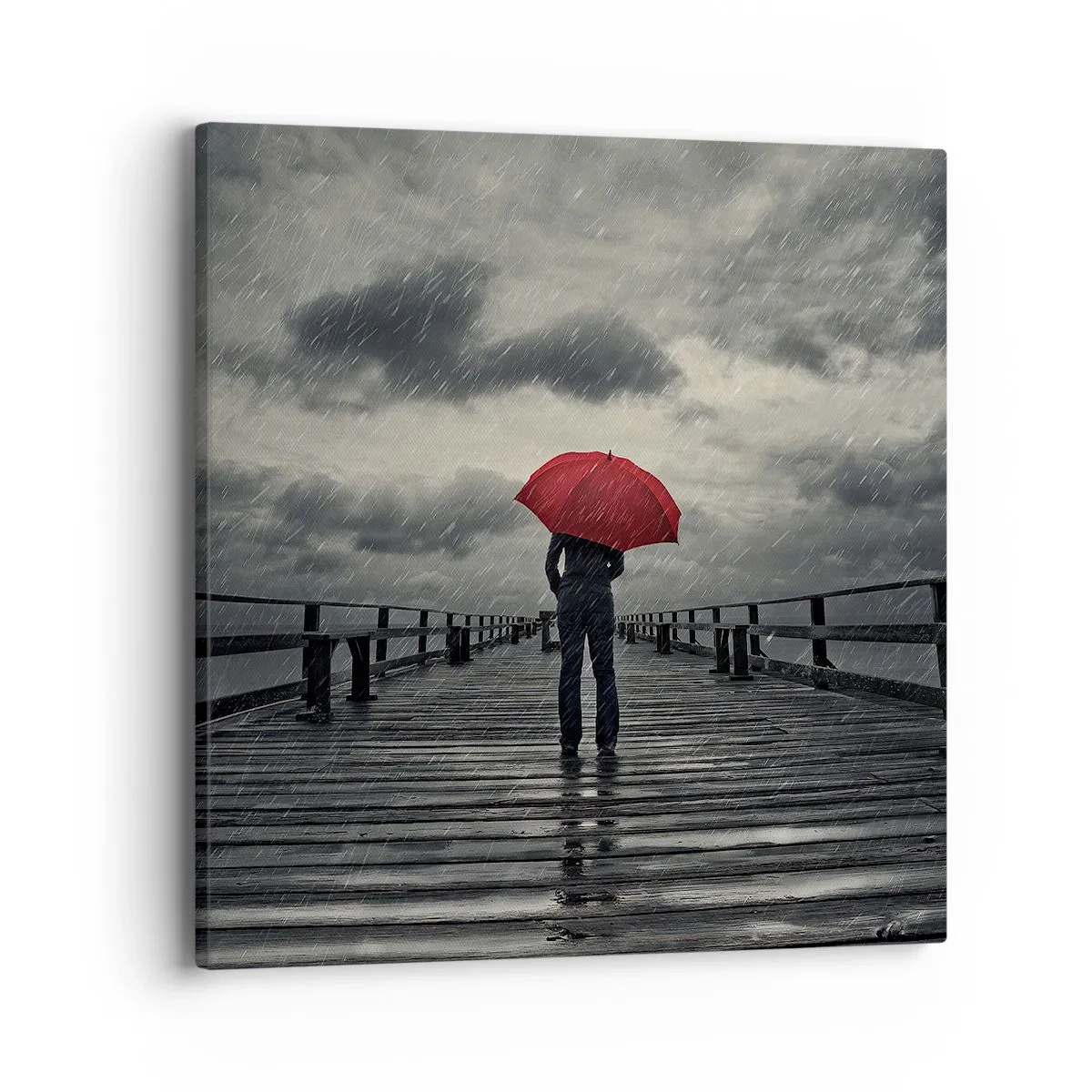 Obraz na płótnie - To nic, że pada - 40x40 cm