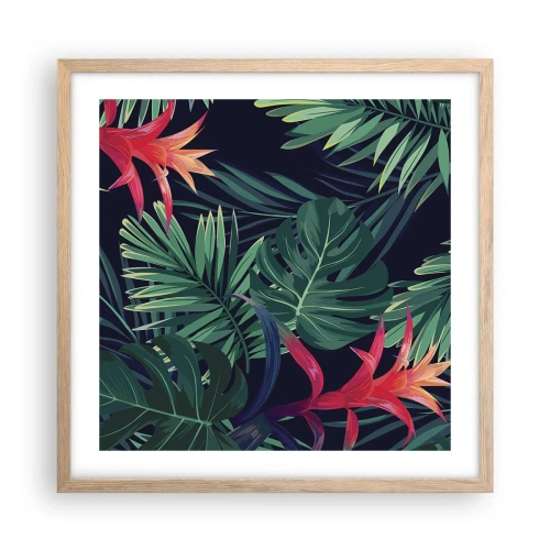 Plakat w ramie jasny dąb - Zapłonąć w zieleni - 50x50 cm