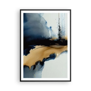 Plakat w czarnej ramie - Za zasłoną - 70x100 cm