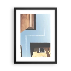 Plakat w czarnej ramie - Ponad miejskim labiryntem - 30x40 cm