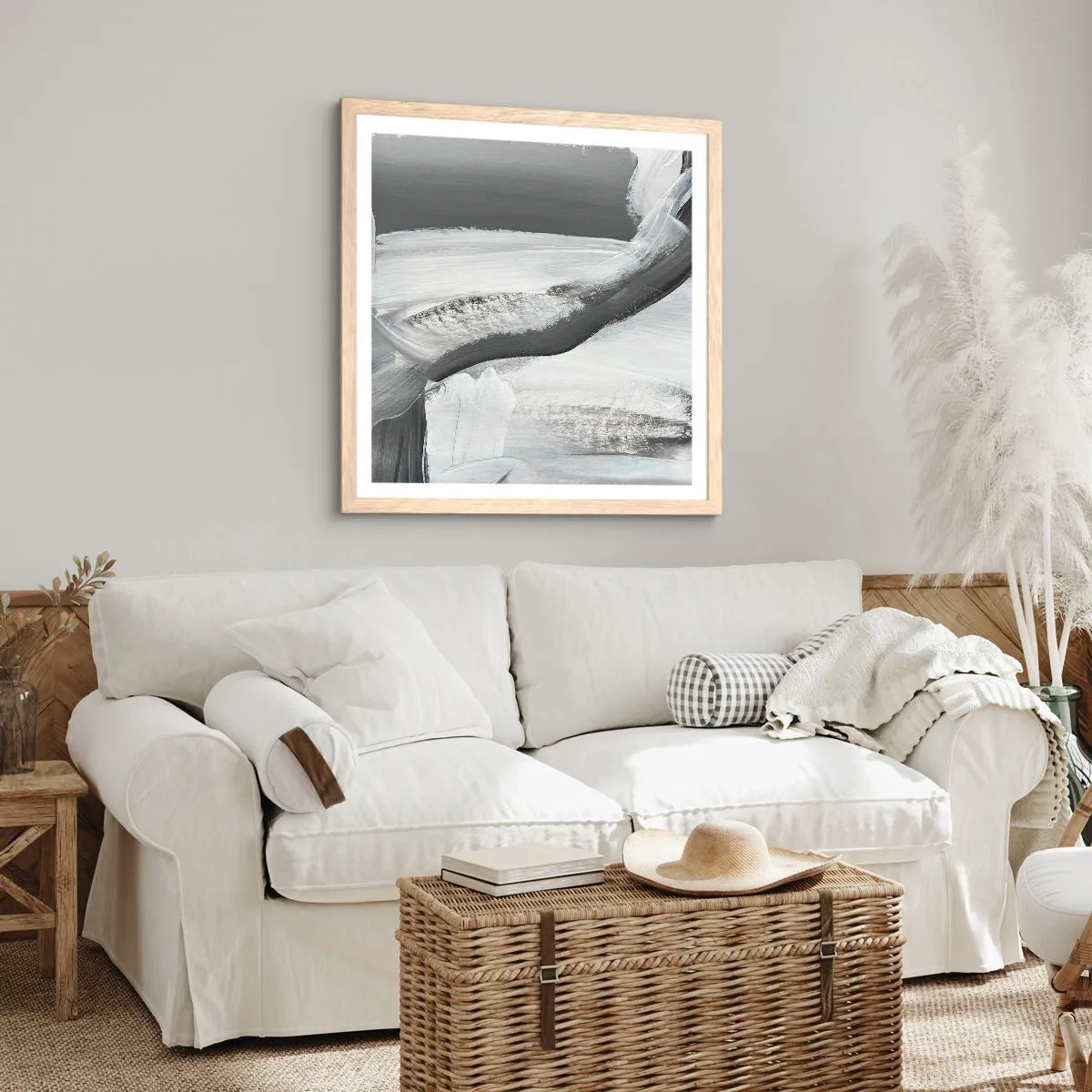 Plakat w ramie jasny dąb - Zdecydowanym ruchem - 30x30 cm