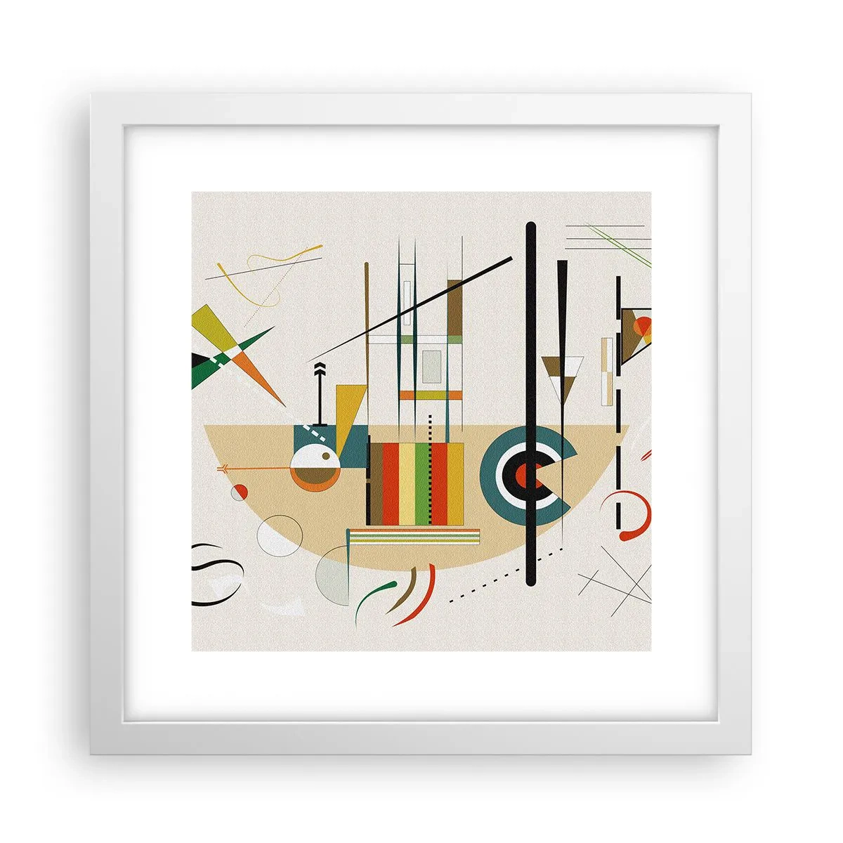 Plakat w białej ramie - I świat się śmieje - 30x30 cm