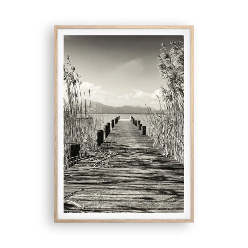 Plakat w ramie jasny dąb - W zaciszu traw - 70x100 cm