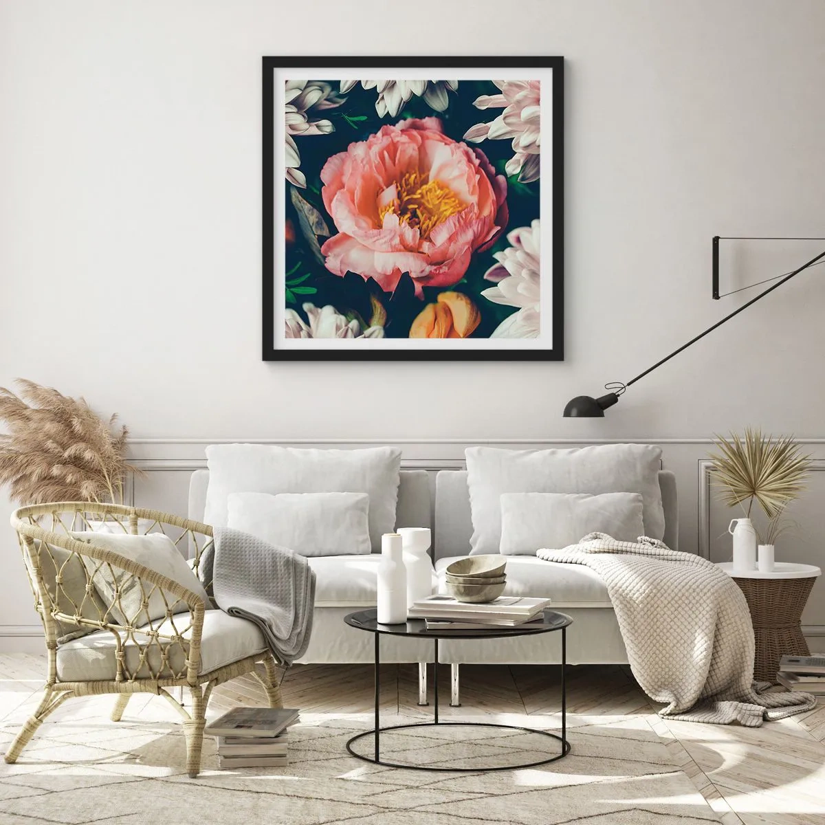 Plakat w czarnej ramie - Z barokowym przepychem - 60x60 cm