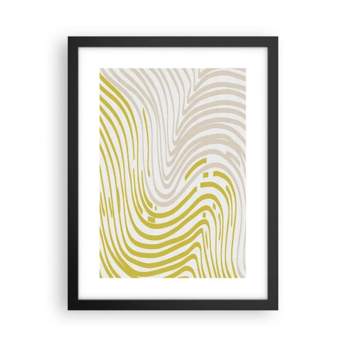 Plakat w czarnej ramie - Kompozycja z łagodnym ugięciem - 30x40 cm