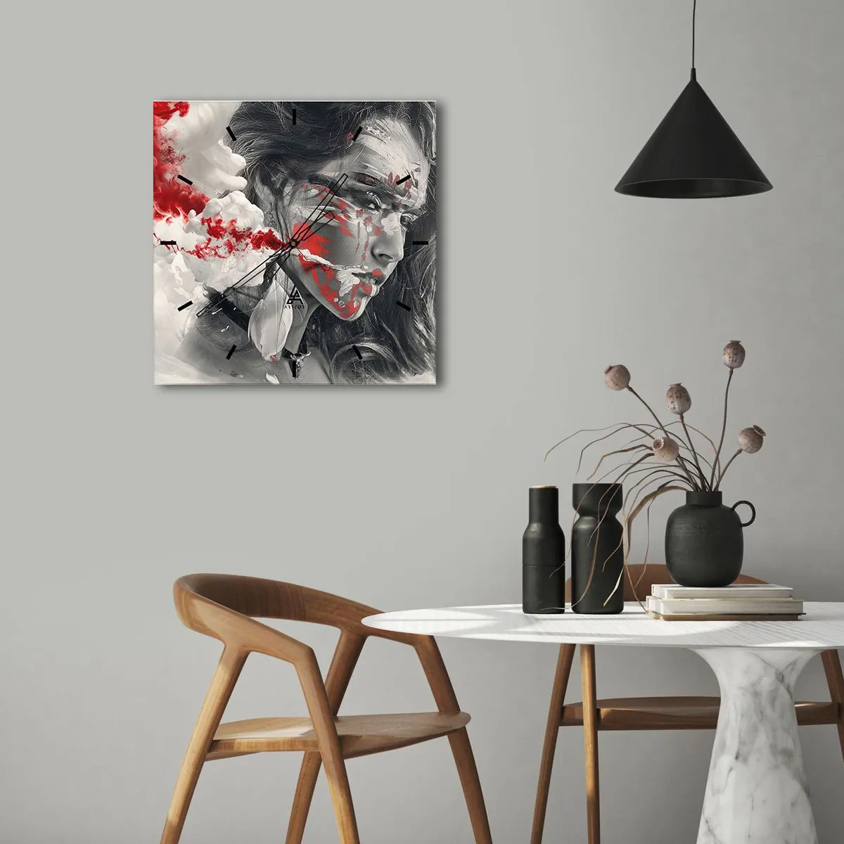 Zegar ścienny - W oparach absurdu - 40x40 cm