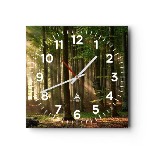 Zegar ścienny - Rozpromieniony w wiosenny poranek - 30x30 cm