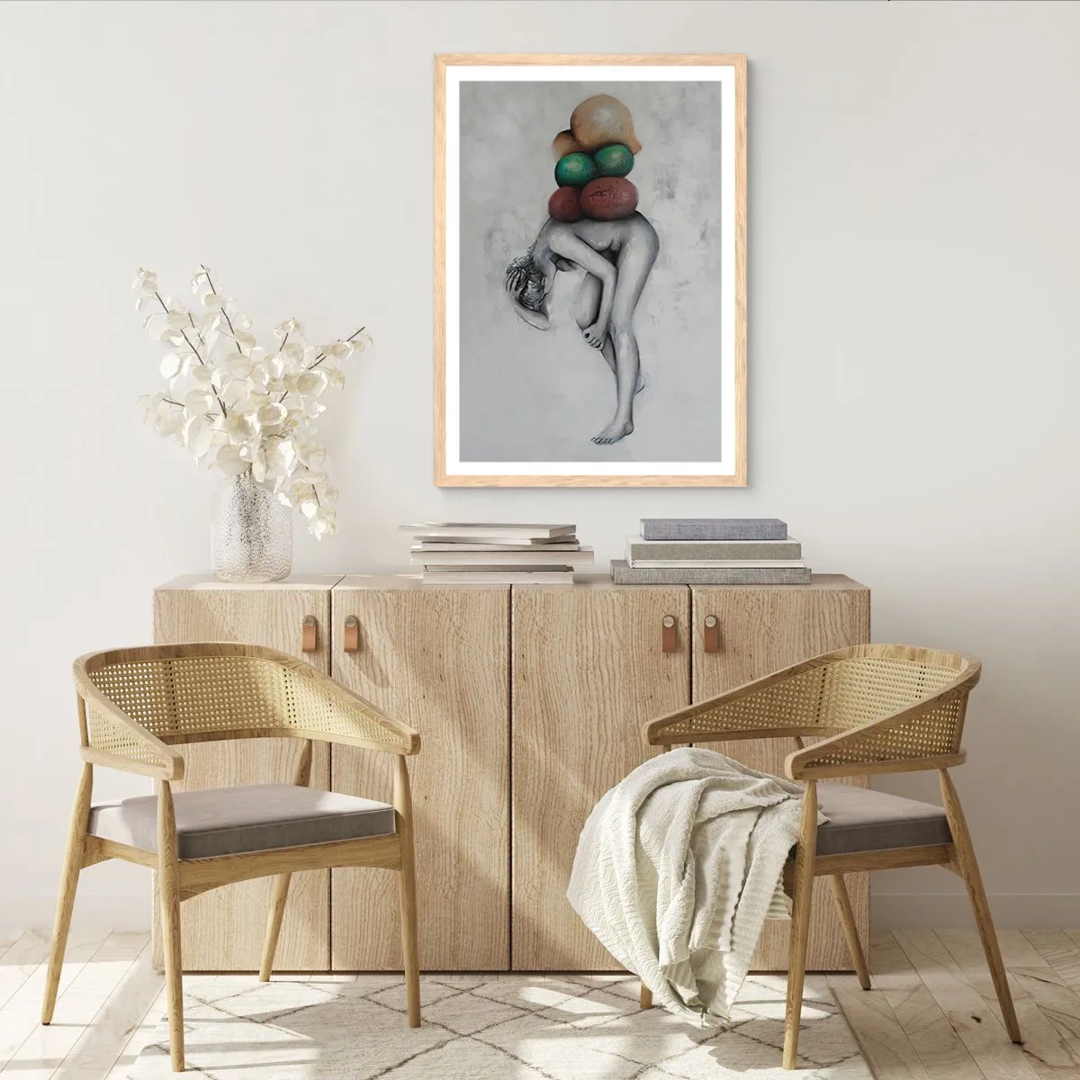 Plakat w ramie jasny dąb - Ciężar życia - 30x40 cm