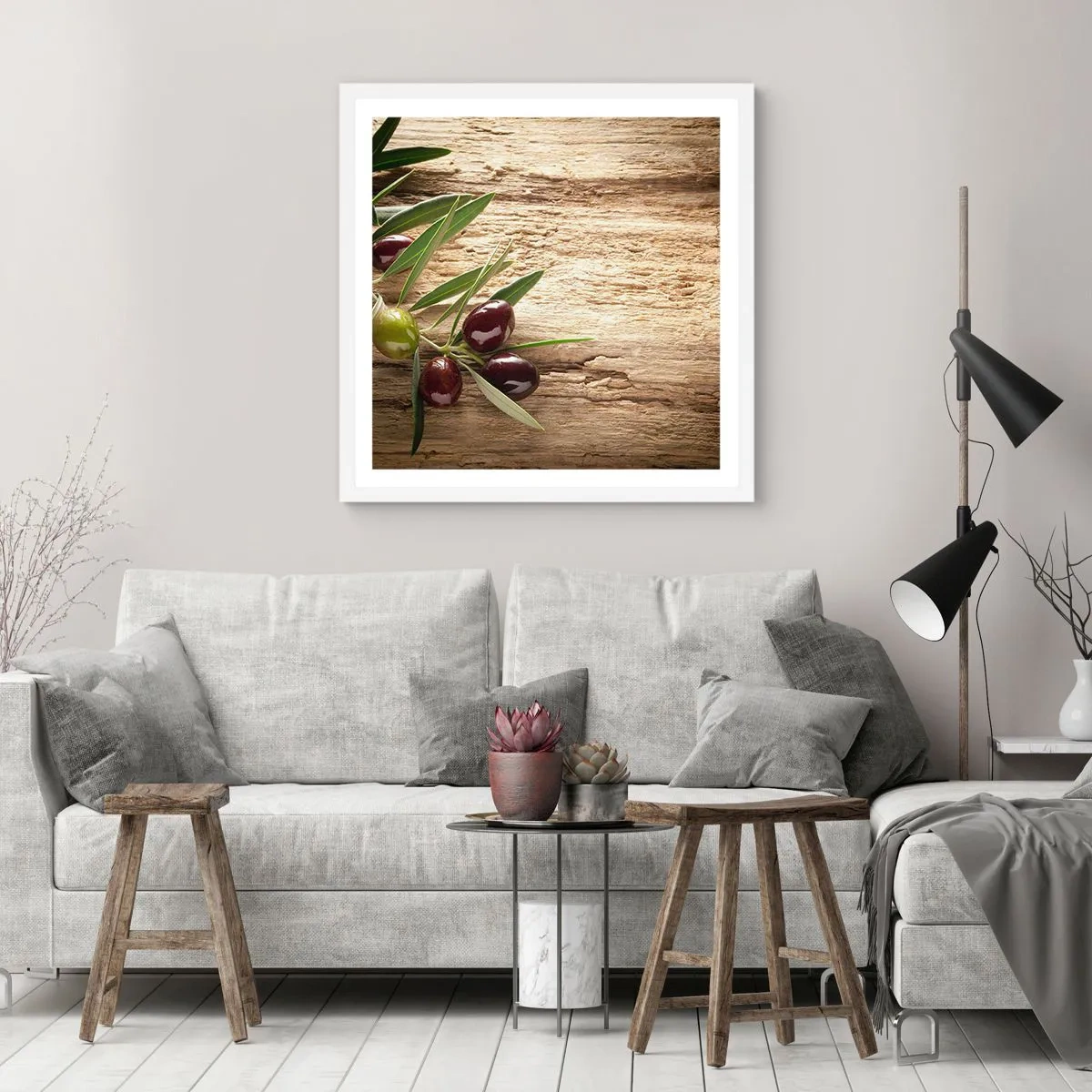 Plakat w białej ramie - Prosto od natury - 50x50 cm