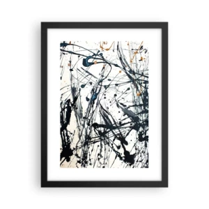 Plakat w czarnej ramie - Abstrakcja ekspresjonistyczna - 30x40 cm