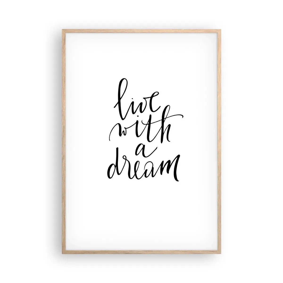 Plakat w ramie jasny dąb - Of course - 70x100 cm