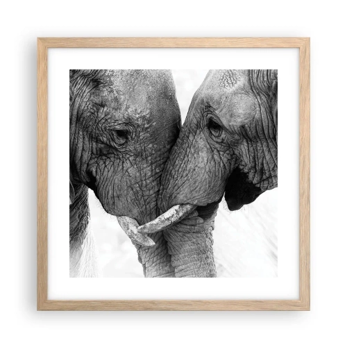 Plakat w ramie jasny dąb - Serdeczne wyznanie - 40x40 cm
